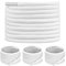winbest 2 Pares Cordones Zapatos, ø4 mm Cordones Redondos, Cordones Blanco Redondos, Cordones Resistentes para Calzado de Montañismo, Senderismo y Seguridad