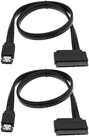 YINETTECH 2 STÜCKE Stromversorgung ESATA Kabel 5V ESATAp ESATA USB 2.0 Combo auf 22-poliges SATA Kabel für 2,5 Zoll 3,5 Zoll Festplattenlaufwerk Verlängerungskonverterkabel 50 cm