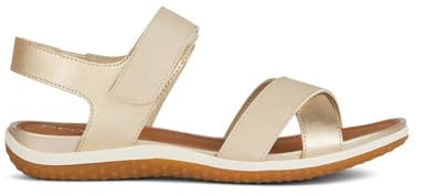 Geox Femme Vega B Sandales de Sport, Taupe, 38 EU