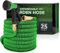 Flexiblel Gartenschlauch 15m/50ft double-lagiger Latex 3/4 Zoll massive Messinganschlüsse 3450D-Gewebe knickfrei 8-Funktions Flexibler Wasserschlauch, Green