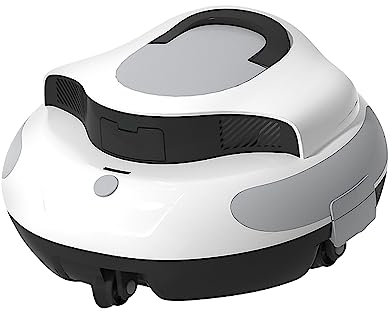 hzexun Robot Limpiafondos de Piscina Inalámbrico Automático,Robot Piscina Limpia Suelos hasta 100min de Alcance, Ideal para Piscinas Elevadas o Enterradas hasta 90 m², Filtro Fino de 180 μm