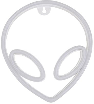 DOITOOL 1stk Modellierlicht Raumszenenlicht Led-licht Nachtlicht Außerirdisches Neonlicht Leuchten Im Dunklen Licht Alien-led-wandleuchte Ufo-neonlicht Modellieren Plastik Ladenschild Weiß