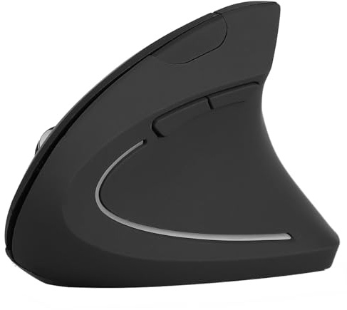 Goshyda 2.4GHz Ergonomic Vertical Gaming Mouse, High Control, and Feeling, Long Time Use with 800 1200 1600 DPI, 10m Distance (Black)
