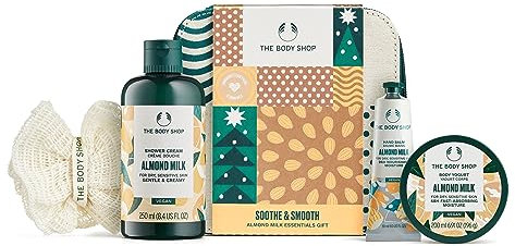 The Body Shop Almond Milk Essentials 5-Piece Gift Set for Body, Vegan, Moisturizing & Soothing