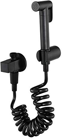 Bidet Douche Set Duschkopf WC-Spritzkopf Hygiene - Schwarz WC-Spritzpistole WC-Toilettenarmatur Familie