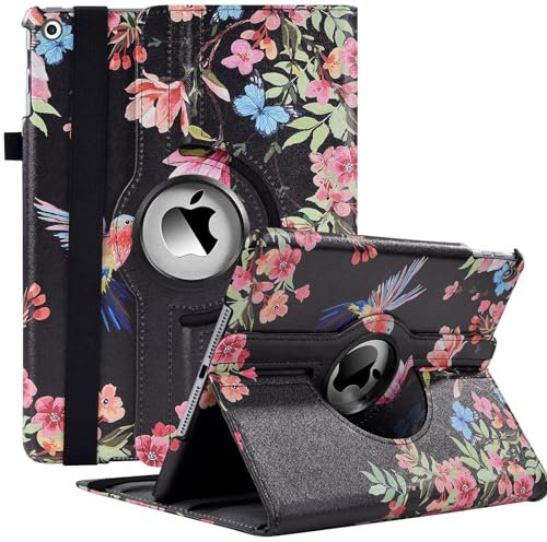 Ceysin Étui rotatif pour iPad 9{^>e<^} génération (2021) / 8{^>e<^} génération (2020) / 7{^>e<^} génération (2019) 10,2 pouces – Étui de protection rotatif à 360 degrés avec fonction de mise en veille