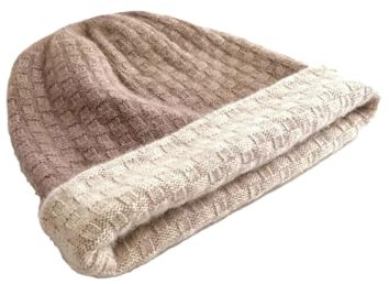 Kaschmir-Kappen, doppellagig, dick, gestrickt, wendbar, Unisex, Wolle, Kaschmir, warme Mütze, gemütlich, draußen, 1, Einheitsgröße