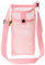 PATIKIL 22mmx13mm Water Bottle Bag, Mesh Portable Bottle Holder Carrier Adjustable Shoulder Strap for Sports Hiking Camping, Pink