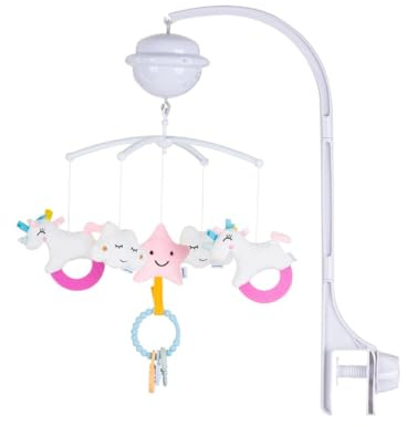 Chipolino Musikmobile Bluetooth-Funktion Projektor Plüschfiguren Universalklemme rosa