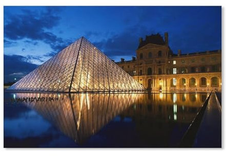PGCKSK 5D Diamond Painting Kits für Erwachsene und Kinder,Nachtansicht der Louvre-Pyramide in Paris,Drill Diamond Arts Malen nach Zahlen Kits für die Wanddekoration zu Hause(30x40cm)-C30