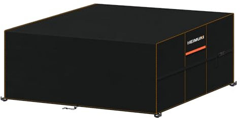 HEIMUNI Housse Salon de Jardin Exterieur Imperméable, Housse Protection Table de Jardin Exterieur, Housse de Table de Jardin Rectangulaire Housses pour Mobilier de Jardin avec Aération (200x140x90cm)