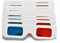 3 gafas estéreo 3D unisex azules y rojas plegables de cartón 3D para películas, TV, revistas y más, accesorios de televisión y video