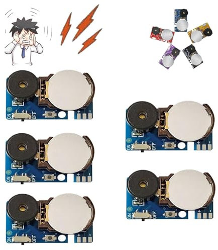 LONGSAO Annoyatron Random Noise Maker, Cricket Noise Maker Prank, Hidden Annoying Beep Office Prank Devices for Party, Office, Home, School (Blue 5pcs)