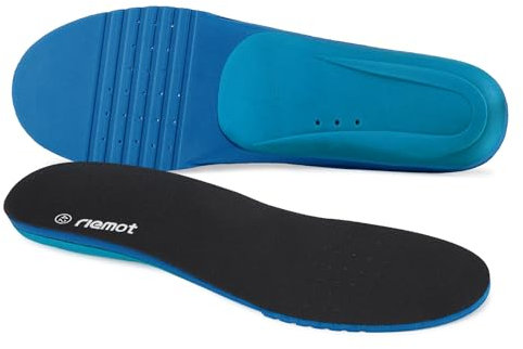 riemot Solette Sportive per Uomo e Donna, Solette per Stivali da Lavoro, Scarpe da Passeggio e Sportive con Assorbimento degli Urti, Ammortizzazione e Massimo Comfort - Nero 45 EU