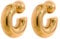 Self Love Club® Chunky Creolen Ohrringe Damen 18K vergoldet aus Edelstahl in Gold, Dicke Statement-Ohrringe, Wasserfest & Hautverträglich