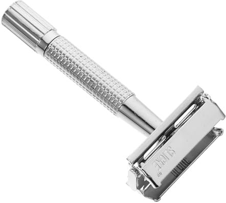 BELLIFFY Manueller Rasierhobel Mit Langem Griff Edelstahl Bartrasierer Für Gründliche Nassrasur Herren Gesichtshaarentferner Mit Versiegeltem Kopf Und Geringeren Hautirritationen