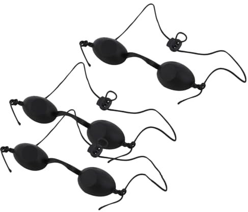 Visxcnu 3 Stück Solarium Brille, LED UV Schutzbrille Solarium Schutzbrille Solariumbrille Sonnenschutz Brille für Sonnenbank Beauty Patienten Sonnenbrille IPL Behandlung LED Lichttherapie