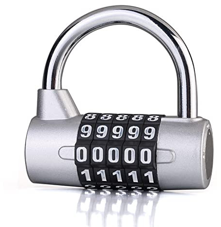 CHFYIJYHM Cadenas à Code Combinaison de Chiffres à 5 Chiffres Cadenas à Combinaison de Mot de Passe de Voyage Cadenas à Combinaison en Alliage de Zinc 5 Couleurs Serrure codée Sécurité Cadenas à Code