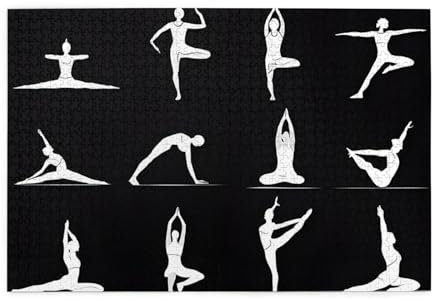 Wooden Jigsaw Puzzle 1000 Pieces Challenging Picture Puzzle Gift For Adults 75 X 50cm (Yoga)