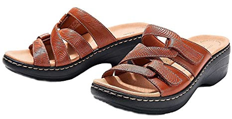 Zeiayuas Sandales Femmes Chic Élégante Vacances Compensées Bout Ouvert Mules Chaussures de Plage Sandales Femme Été Confortable Élégantes Pantoufles Bohème Été Pied Large Pas Cher Sandales
