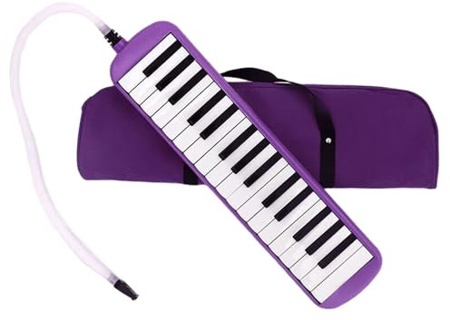 32 Melodica Tasten Set Sopran Keyboard mit Mundstück und Tragetasche für Anfänger