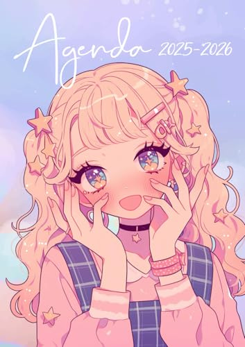 Agenda Scolaire 2025-2026: Fille Kawaii Manga | Journalier (une page par jour) | 12x17 cm | Format A5 | Sept 2025 – juil 2026 | Collège, lycée & étudiant | Ado fille | Anime & Kpop | Cute & Mignon