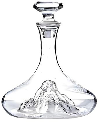 Decanter per Vino Dispenser Bevande Decanter Whisky Alcolici Regalo Uomo Compleanno Bottiglia Vetro Vino Personalizzata Teschio Regalo 40 anni Uomo Accessori Vino Regalo Casa (Iceberg 1200ML)