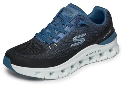 Skechers Herren Glide-Step Pro Waverra Sneaker | Glide Step Air Cooled Memory Foam No Tie Fit Jacquard Mesh Traktionslaufsohle