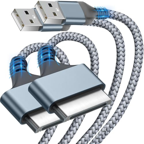 30 Pin Charger Cable USB Cord 3FT for Fast Charging & Data Sync, 2-Pack | Compatible with iPhone 4s/4/3Gs/3G, iPad 1/2/3, iPod Touch 1/2/3/4, iPod Nano/Classic 2 3 4 5 6, Old 30Pin Electronics