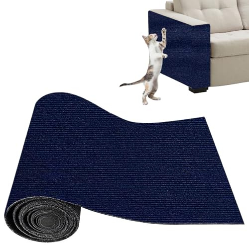 Xynovate Kratzmatte Selbstklebend Katze, DIY Kratzbrett | Kratzschutz Sofa, Katze Kratzschutz, Katzenkratzer Kleber Möbelschutz für Sofa Wand Katzen(Blau,40x200cm)