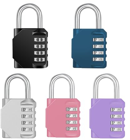ZHEGE Combination Locker Padlock, 4 Digit Coded Padlock, Gym Lock, School Locker Lock