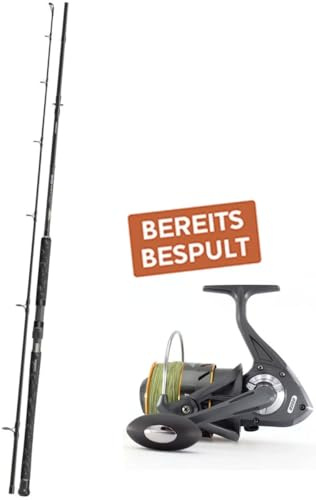 Welscombo Waller-Angelset Cormoran Big Cat Long Range 3.00m 200-600g Wallerrute + EFT Angelrolle Waller Pro 8000 CO Braid Welsrolle + Angelschnur