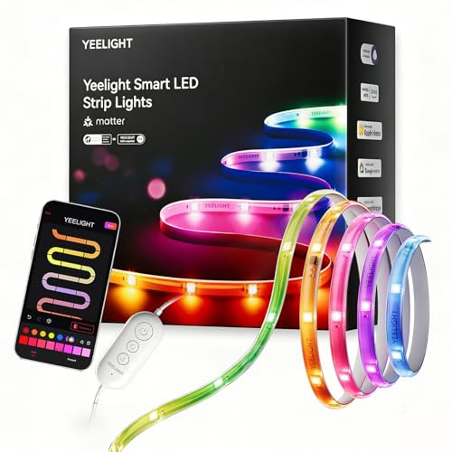 Yeelight LED Streifen 20M, Smart RGB+IC LED Strip Kompatibel mit Matter, Alexa, Google Home und Apple Home, DIY Segmentsteuerung, App-Steuerung (E1-Hub Wird Benötigt) & Musik Sync, 10M*2Rollen