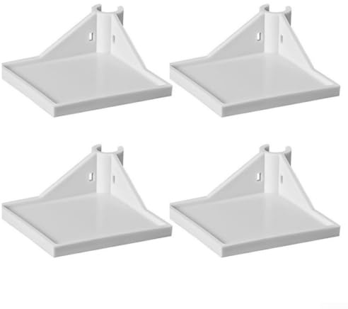Eckregal für Growbox, 16mm Stangen, 4-teilig, PP Kunststoff, weiß, Steckmontage(White)