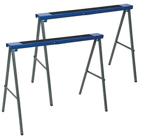 Silverline 783160 Metal Saw Horse Twin Pack, Blue, 125 kg