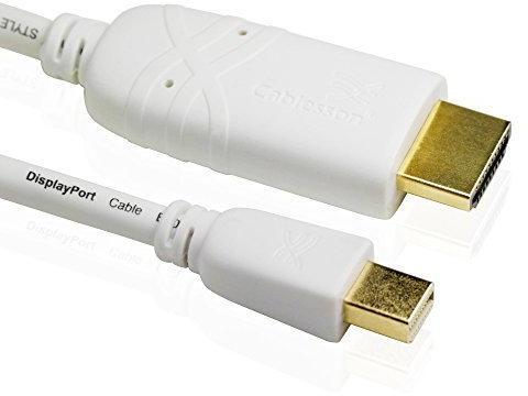 Câble Mini Displayport vers HDMI Cablesson 5m (Port compatible Thunderbolt) Câble Adaptateur Mini DP vers HDMI avec Audio pour iMac, MacBook Pro, Air d’Apple, TVs HD et LCD