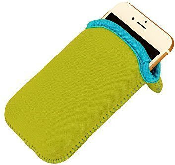 immi Smartphone Neopren Sleeve für 4 bis 5 Zoll Größen (Grün/Pink)