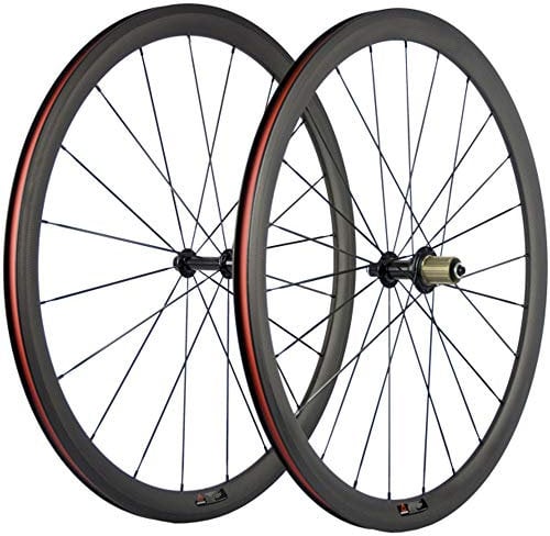 SunRise Bike 1 Paar Rennrad Carbon 700C Drahtreifen Laufradsatz Super leichte Fahrradräder 38 mm Tiefe (passend für Shiman0 Kassette)