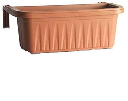 Bama 6PZ Fioriera da Balcone finesta Rondine Regolabili Riserva Acqua autoreggente Colore Terracotta cm 50 casa