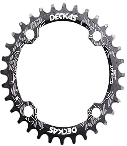 Anillo ovalado de cadena de aluminio MTB marca Grofitness para reparar bicicletas, negro, Oval 32T