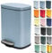 Spirella Treteimer 5 Liter Edelstahl Softclose mit Kunststoffeinsatz Akira Badezimmer Abfalleimer Fallbremse Matt Blau