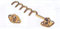 Gancio fermapersiane regolabile mm 60-140 in ottone lucido