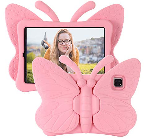 Tading iPad Air 5th /4th Generation Case Kids, iPad Pro 11 inch Case for Girls, Cute Butterfly Shockproof EVA Foam Stand Cover for 11 iPad Pro 2022/2021/2020/2018 and 10.9 iPad Air 2022/2020, Pink