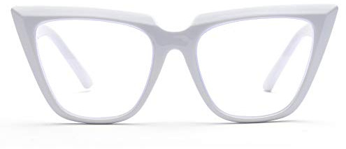 ZUVGEES Blue Light Blocking Reading Glasses Womens Chic Oversized Cat-Eye Eyeglasses Big Frames Large lens Computer Readers