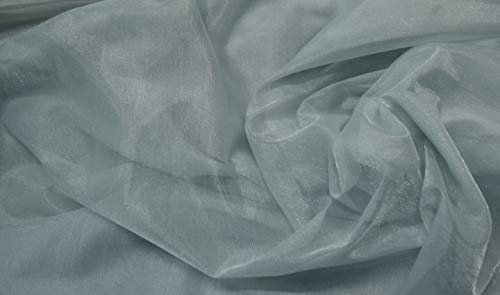 Fabrics-City silber stretch fein Netz Stoff glitzer Meterware ab 50cm Netzstoff Netzgewebe VorhangTüllstoff Dekonetz für Nähen Basteln Mode Damen Herren Kinder Chiffon Organza, 5208