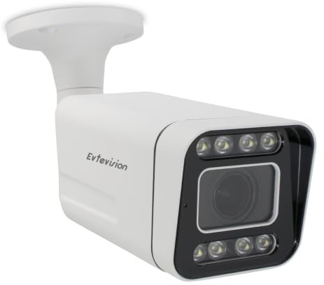 Evtevision 5MP HD Cameras AHD/HD-TVI/CVI/CVBS 4-in1 IR Bullet Security Cameras CCTV Indoor/Outdoor 2.7-13.5mm Varifocal Lens 130ft Night Vision IP67 Weather Proof