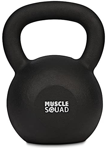 MuscleSquad Cast Iron Kettlebell 28kg - Kettlebell Weights Workout Equipment For Home Or Gym Use…