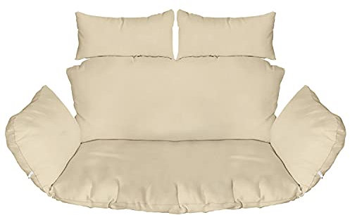 Zwei Personen Kissen Für Hängesessel; Doppelkissen Polster Bodenkissen Für Schwenksessel; Auflage Für Baumwoll Hängeschaukel; Hängekorb; Hängestuh; Rückenkissen In Der Farbe Beige [114]