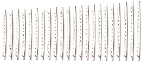 Alnicov Gitarren-Bunddraht, 22 Stück, vernickeltes Kupfer, 2,2 mm Bunddraht, Set für E-Akustikgitarre, 22 Bünde, Griffbrett, silberfarben