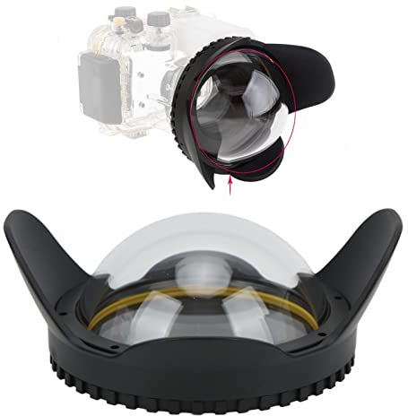 67mm Fisheye Objektivschirm, 60M Wasserdicht 67mm Optischer Fisheye Weitwinkel Objektivschirm,Dome Port Schirmabdeckung für Kamera Tauchgehäuse,Unterwasser X0.7 Verstärkung, für Alle DSLR ILDC Gehäuse
